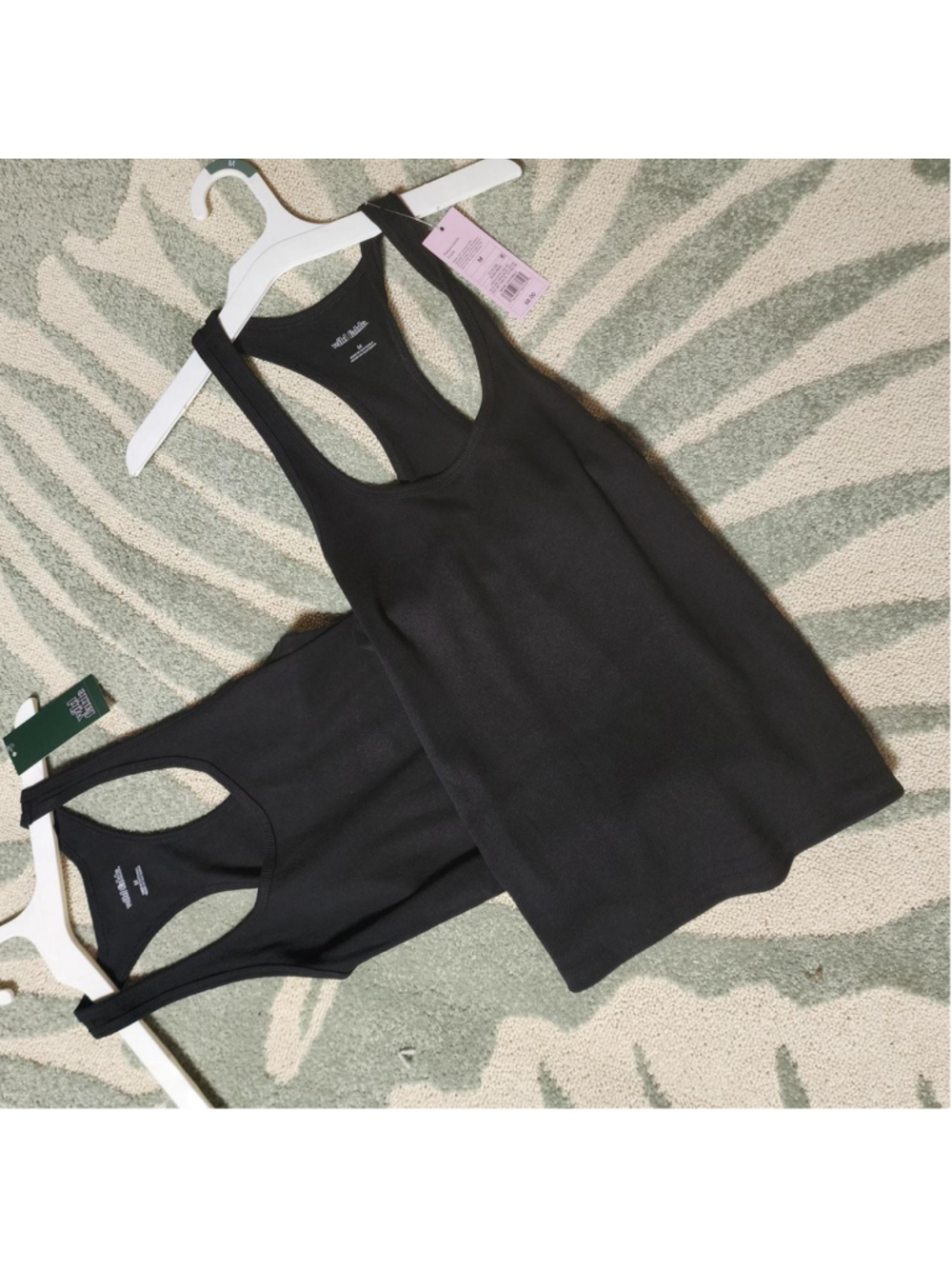 2 Black tank tops #activewear #matching